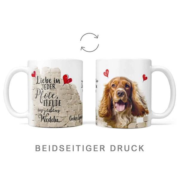 Tasse | Cocker Spaniel | Liebe in jeder Pfote | Hunderassen Kollektion Sunnywall