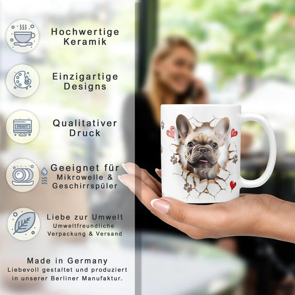 Tasse | Französische Bulldogge | helles Fell | Hunderassen Kollektion Sunnywall