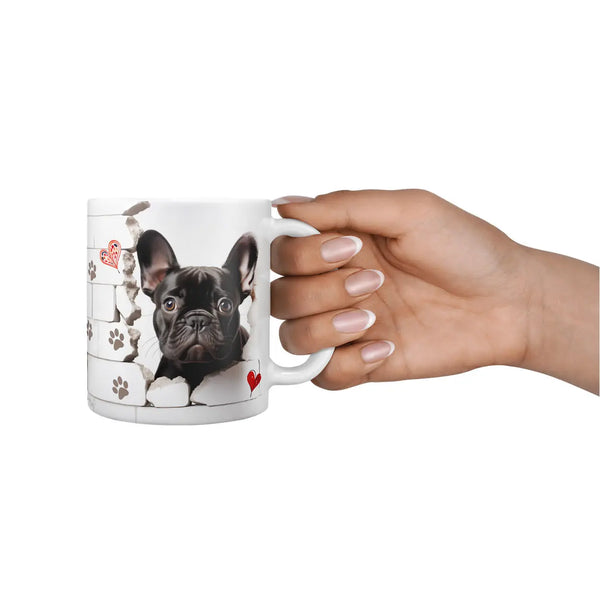 Tasse | Französische Bulldogge | schwarzes Fell | Hunderassen Kollektion Sunnywall