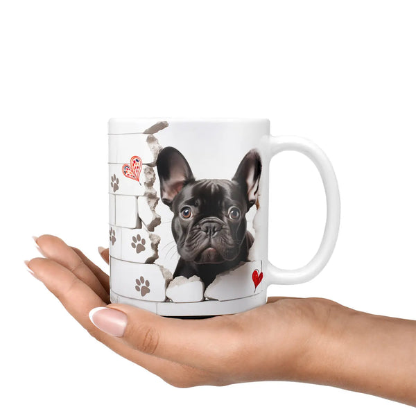 Tasse | Französische Bulldogge | schwarzes Fell | Hunderassen Kollektion Sunnywall