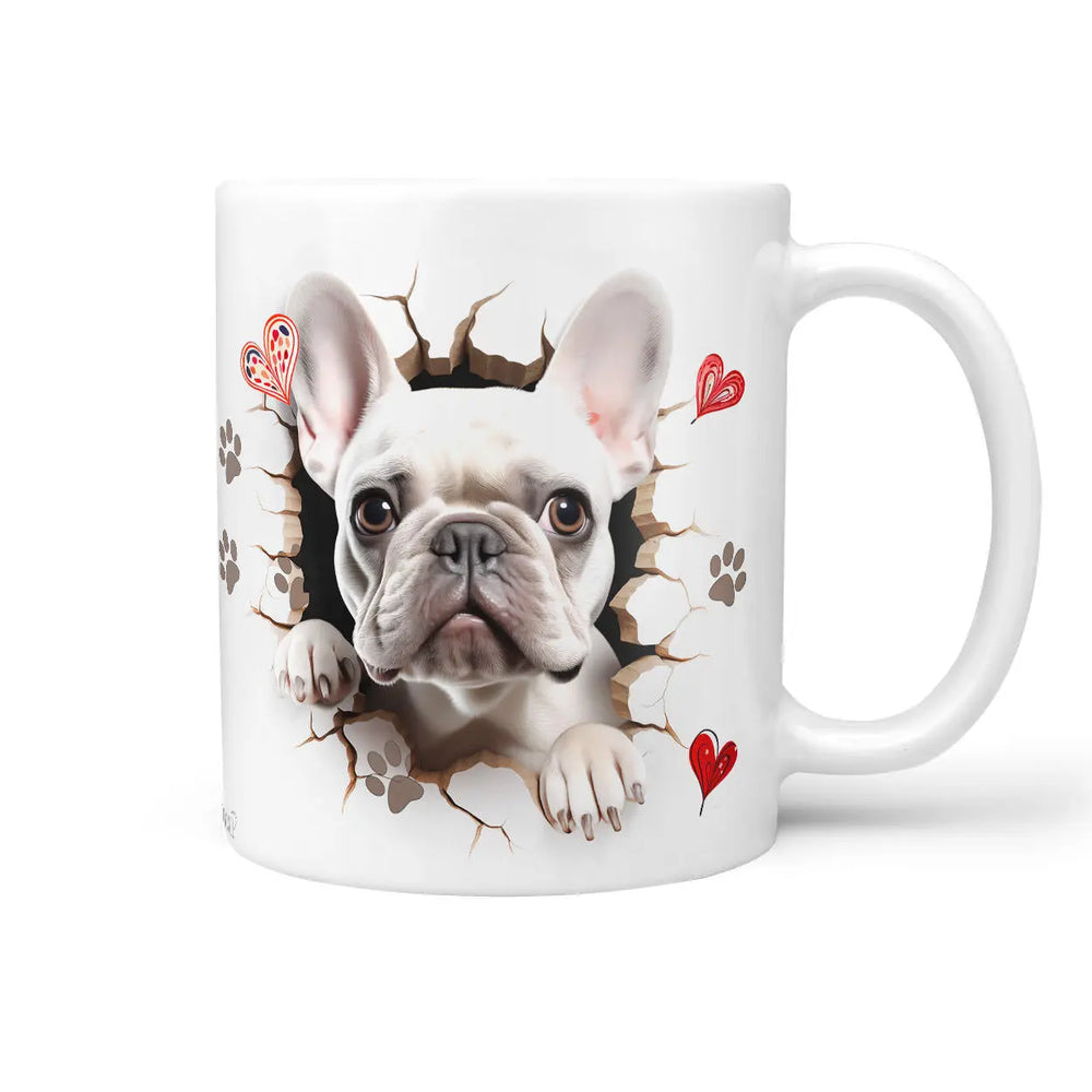 Tasse | Französische Bulldogge | weisses Fell | Hunderassen Kollektion Sunnywall
