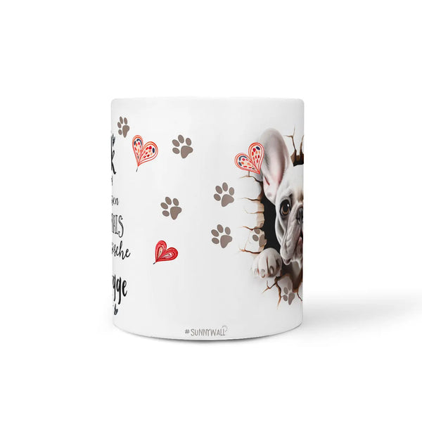 Tasse | Französische Bulldogge | weisses Fell | Hunderassen Kollektion Sunnywall