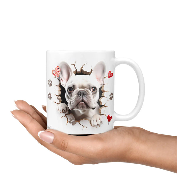 Tasse | Französische Bulldogge | weisses Fell | Hunderassen Kollektion Sunnywall