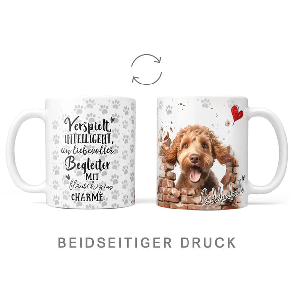 Tasse | Goldendoodle | braunes Fell | Verspielt & Intelligent | Hunderassen Kollektion Sunnywall