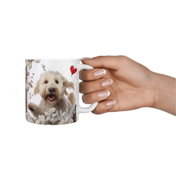 Tasse | Goldendoodle | weisses Fell | Verspielt & Intelligent | Hunderassen Kollektion Sunnywall