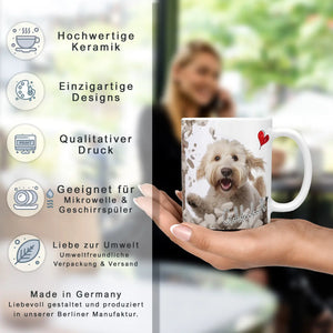Tasse | Goldendoodle | weisses Fell | Verspielt & Intelligent | Hunderassen Kollektion Sunnywall