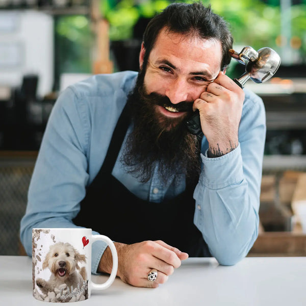 Tasse | Goldendoodle | weisses Fell | Verspielt & Intelligent | Hunderassen Kollektion Sunnywall
