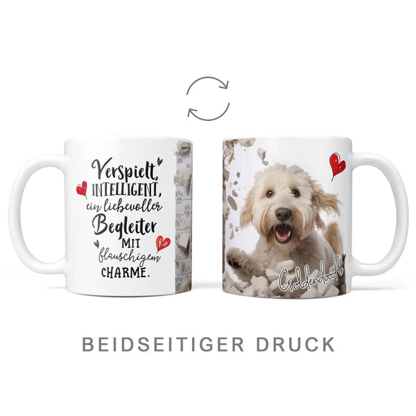 Tasse | Goldendoodle | weisses Fell | Verspielt & Intelligent | Hunderassen Kollektion Sunnywall