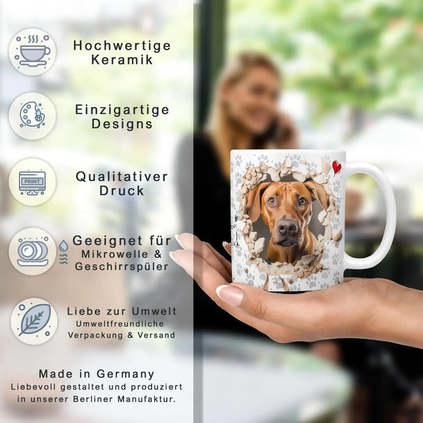 Tasse | Rhodesian Ridgeback | Furchtloser Jäger mit Herz | Hunderassen Kollektion Sunnywall