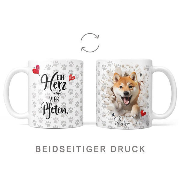 Tasse | Shiba Inu | Ein Herz auf vier Pfoten | Hunderassen Kollektion Sunnywall