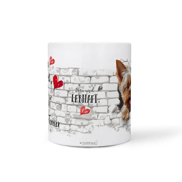 Tasse | Yorkshire Terrier | Mauer | Hunderassen Kollektion Sunnywall