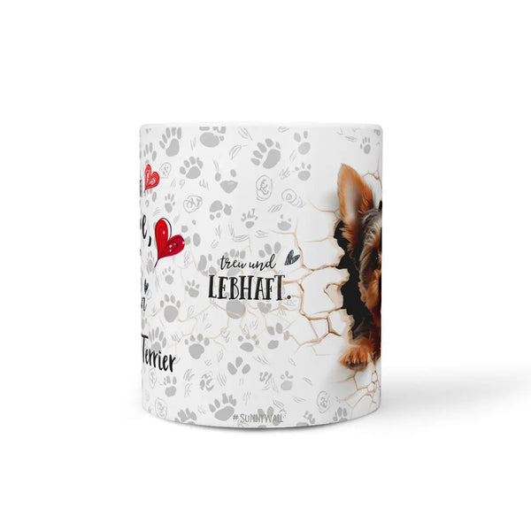 Tasse | Yorkshire Terrier | Wandbruch | Hunderassen Kollektion Sunnywall