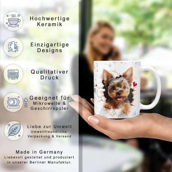 Tasse | Yorkshire Terrier | Wandbruch | Hunderassen Kollektion Sunnywall