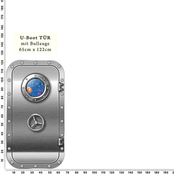 U-Boot Tiefseeboot Unterwasserwelt - Wandtattoo XXL Sunnywall