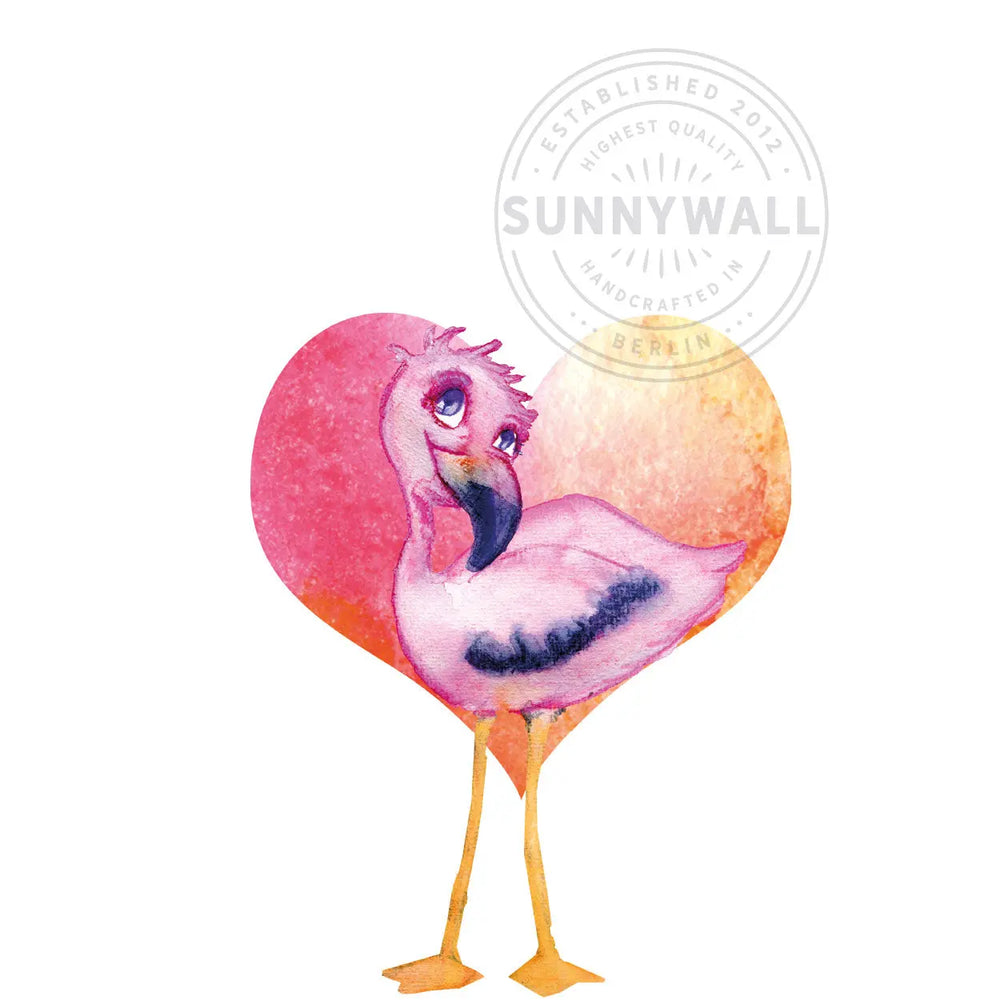 Wandtattoo Aufkleber Wandsticker Flamingo flamengo Kinderzimmer Dekoration Sunnywall