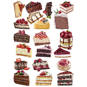 Wandtattoo Aufkleber Wandsticker Küche Genuss - 20 Motive Kuchen Sunnywall