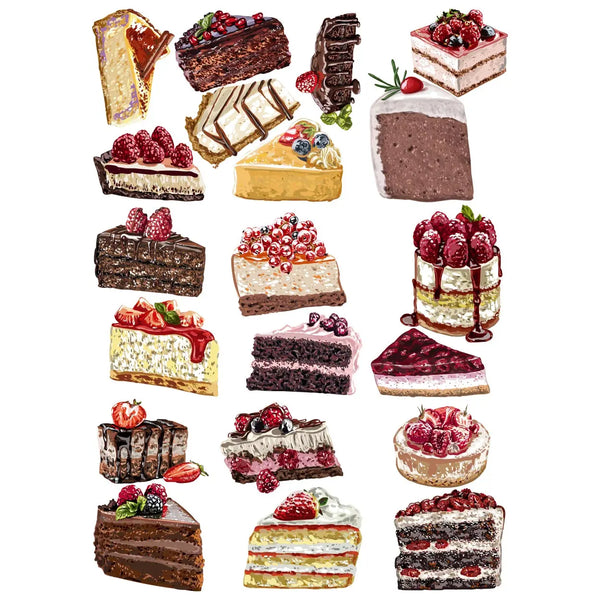 Wandtattoo Aufkleber Wandsticker Küche Genuss - 20 Motive Kuchen Sunnywall