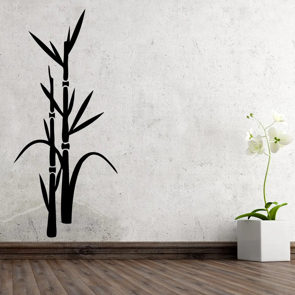 Wandtattoo Bambus Bamboo Pflanze Natur Floral Sunnywall
