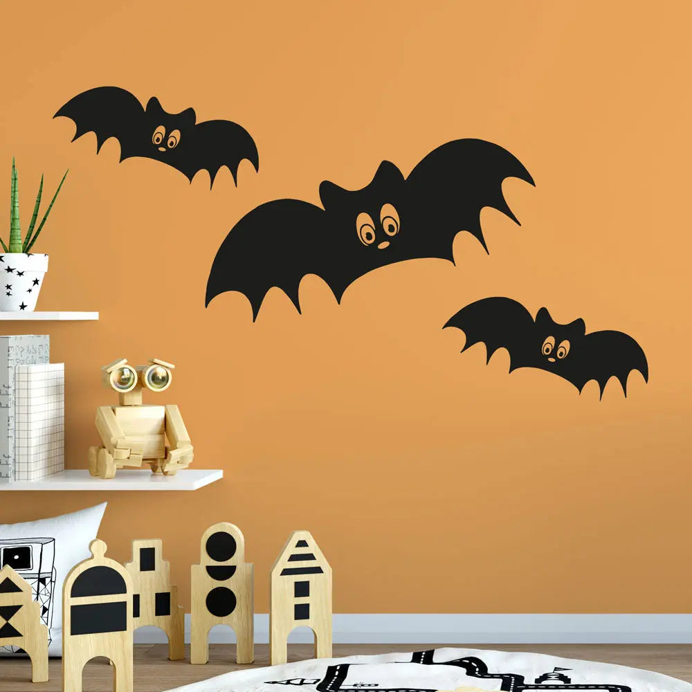 Wandtattoo -  Glubschi Fledermaus süß Halloween Aufkleber Sunnywall