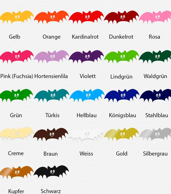 Wandtattoo -  Glubschi Fledermaus süß Halloween Aufkleber Sunnywall