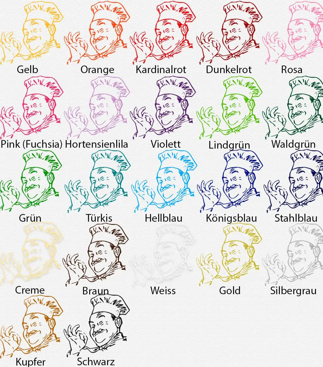 Wandtattoo - Gourmet Koch Küchenchef Saucier | Küche Sunnywall