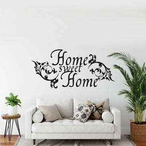 Wandtattoo - Home Sweet Home I Doppeltes florales Ornament Sunnywall
