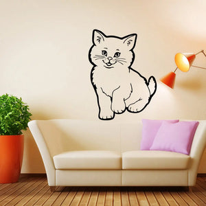 Wandtattoo Kätzchen Katze Cat süß sweet Animal Sunnywall