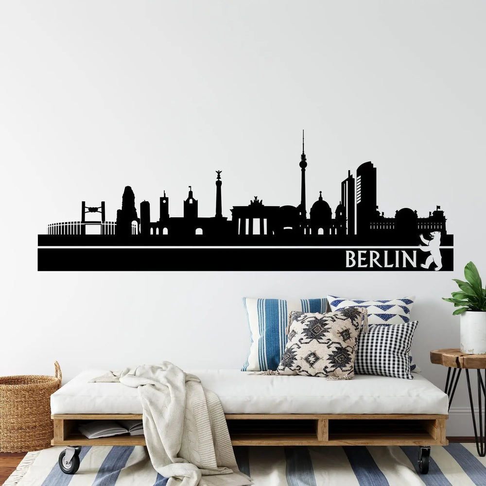 Wandtattoo - Skyline Stadt BERLIN Panorama Deutschland Sunnywall