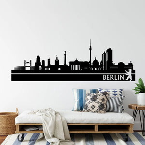 Wandtattoo - Skyline Stadt BERLIN Panorama Deutschland Sunnywall