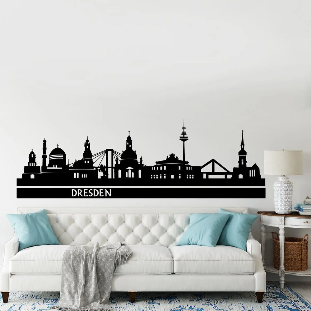 Wandtattoo - Skyline Stadt DRESDEN Panorama Deutschland Sunnywall