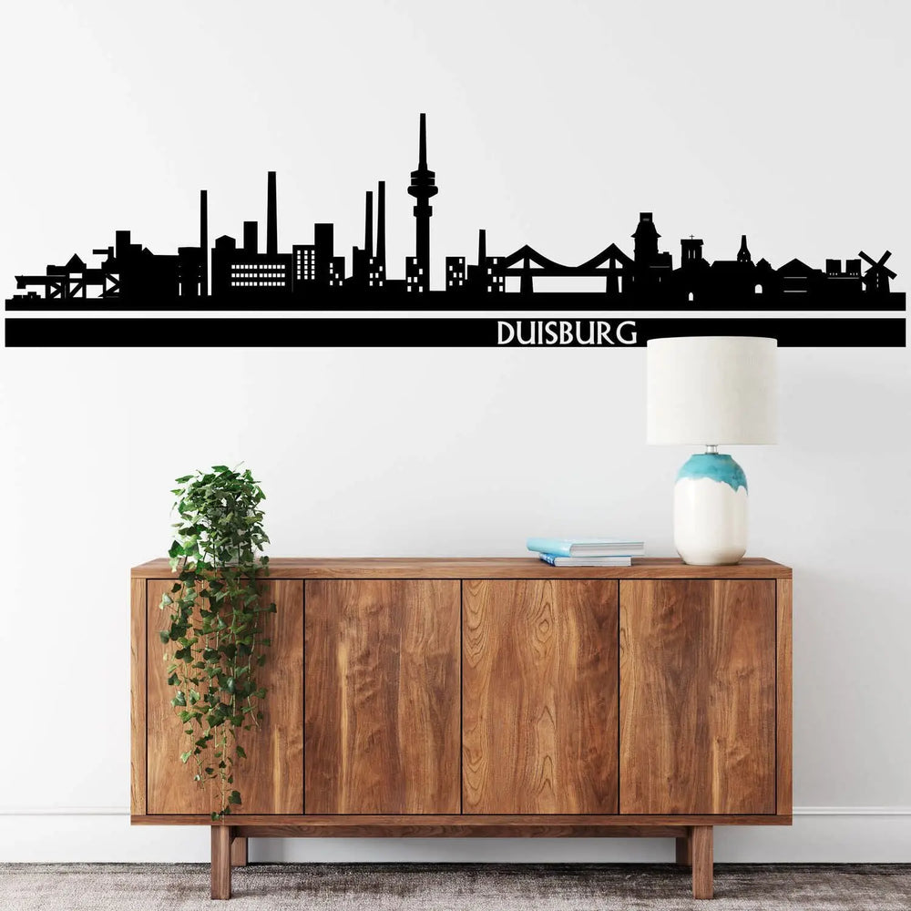 Wandtattoo - Skyline Stadt DUISBURG Panorama Deutschland Sunnywall