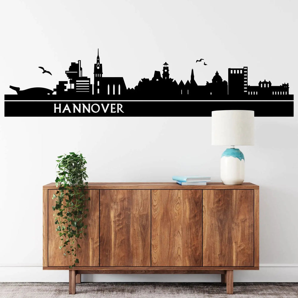 Wandtattoo - Skyline Stadt HANNOVER Panorama Deutschland Sunnywall
