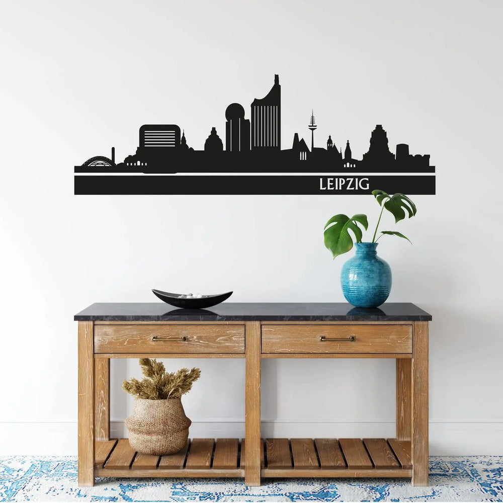 Wandtattoo - Skyline Stadt LEIPZIG Panorama Deutschland Sunnywall