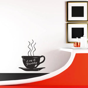 Wandtattoo | A cup of Friendship | Kaffee Tasse Sunnywall