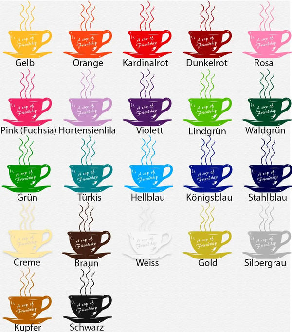 Wandtattoo | A cup of Friendship | Kaffee Tasse Sunnywall