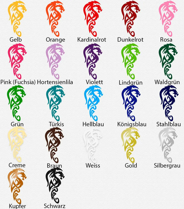 Wandtattoo | Dragon Tribal | Drachen Wappen | Wikinger Stil Sunnywall