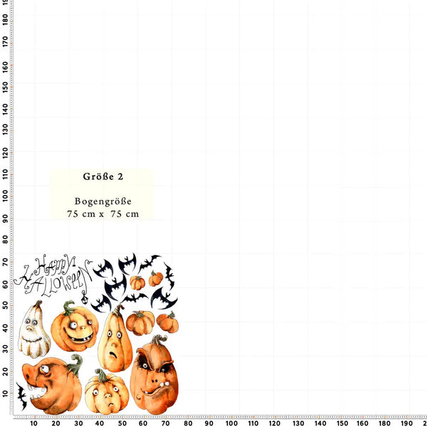 Wandtattoo | Halloween Kürbis Set | Aufkleber Wandsticker Sunnywall