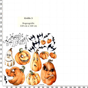 Wandtattoo | Halloween Kürbis Set | Aufkleber Wandsticker Sunnywall