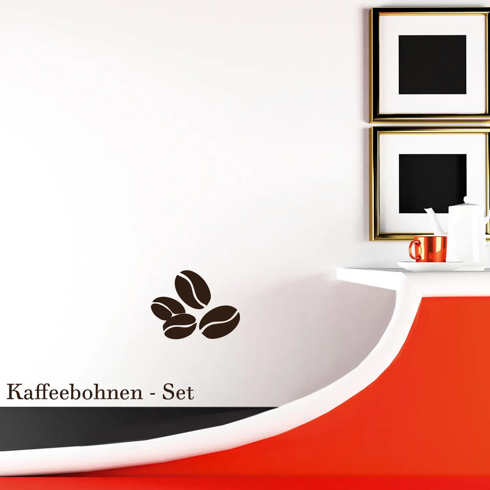 Wandtattoo | Kaffeebohnen Set | Ergänzungs-Set | passend für "Guter Kaffee,böser Kaffee" Wandtattoos Sunnywall