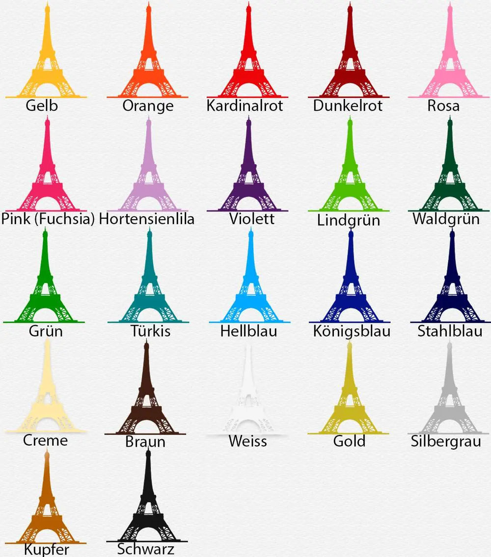 Wandtattoo | Paris Eiffelturm Frankreich | Stadt der Liebe Sunnywall