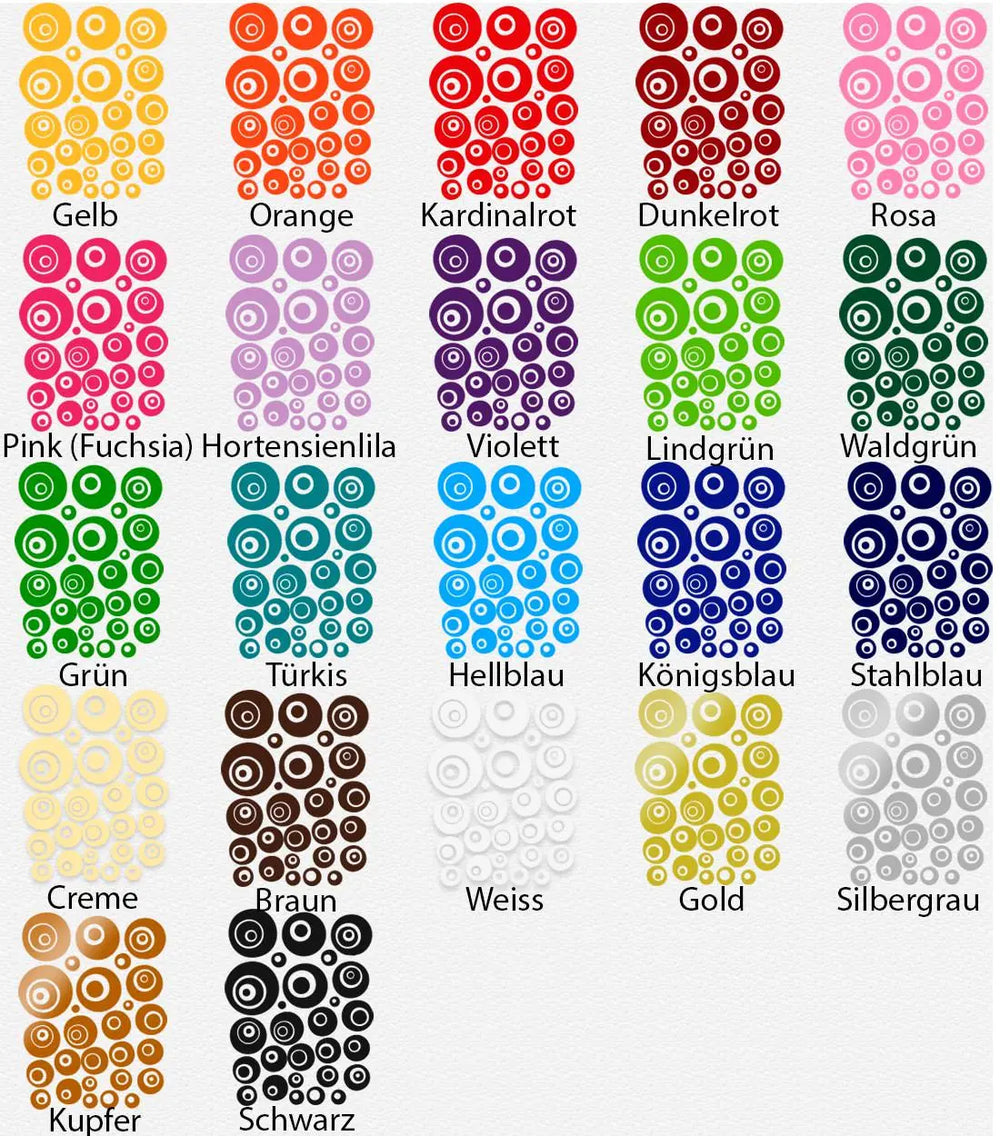Wandtattoo | Retro Dots Balls Kreise | Set Sunnywall