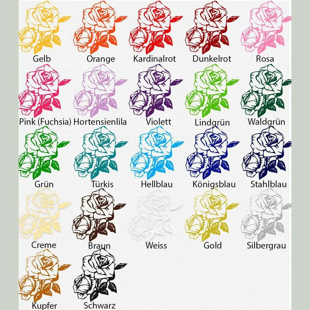 Wandtattoo |  Rosen Tattoo als Wandaufkleber | Symbol der Liebe Sunnywall