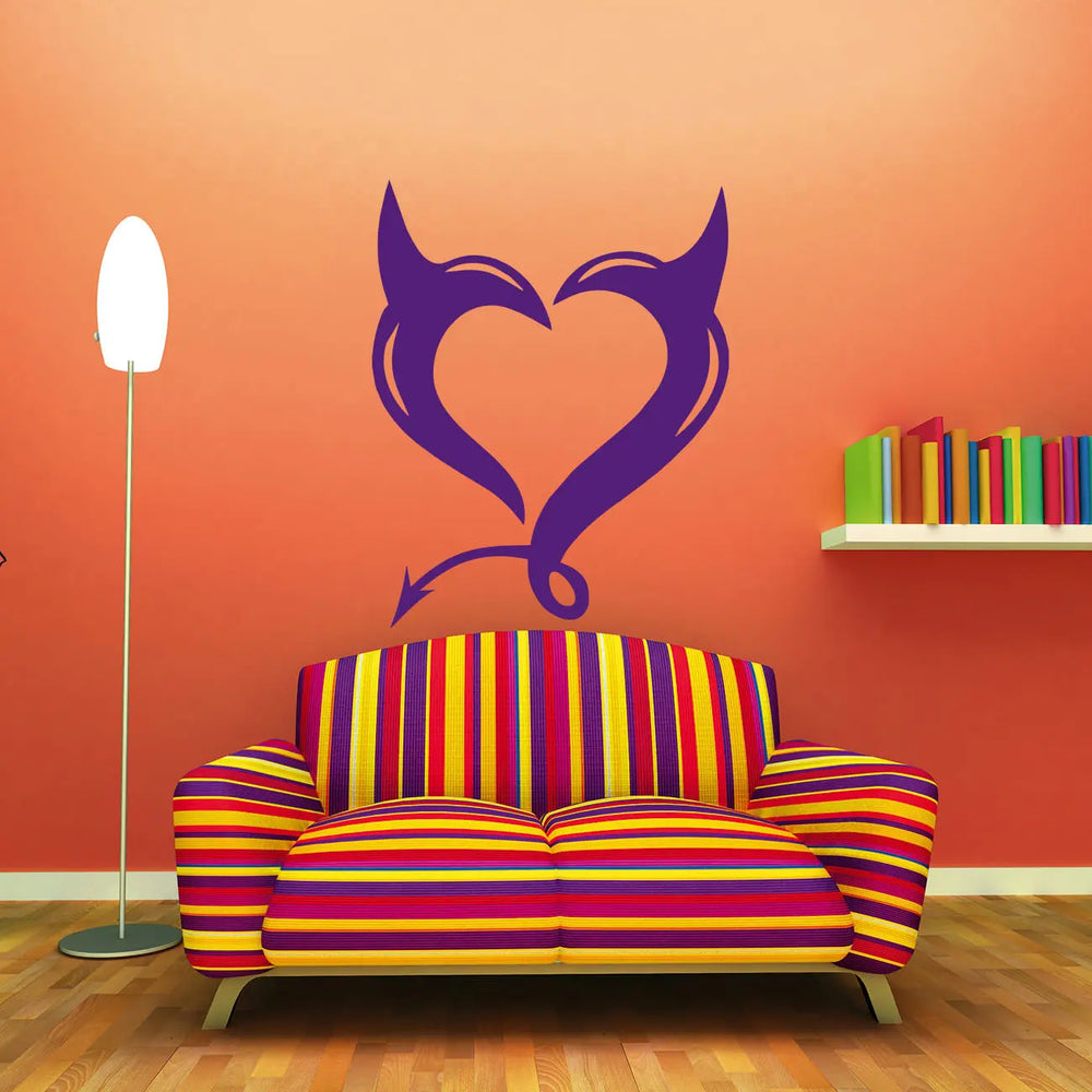 Wandtattoo | Teufelsherz | Liebe Teufel Herz | Devilish Heart Sunnywall
