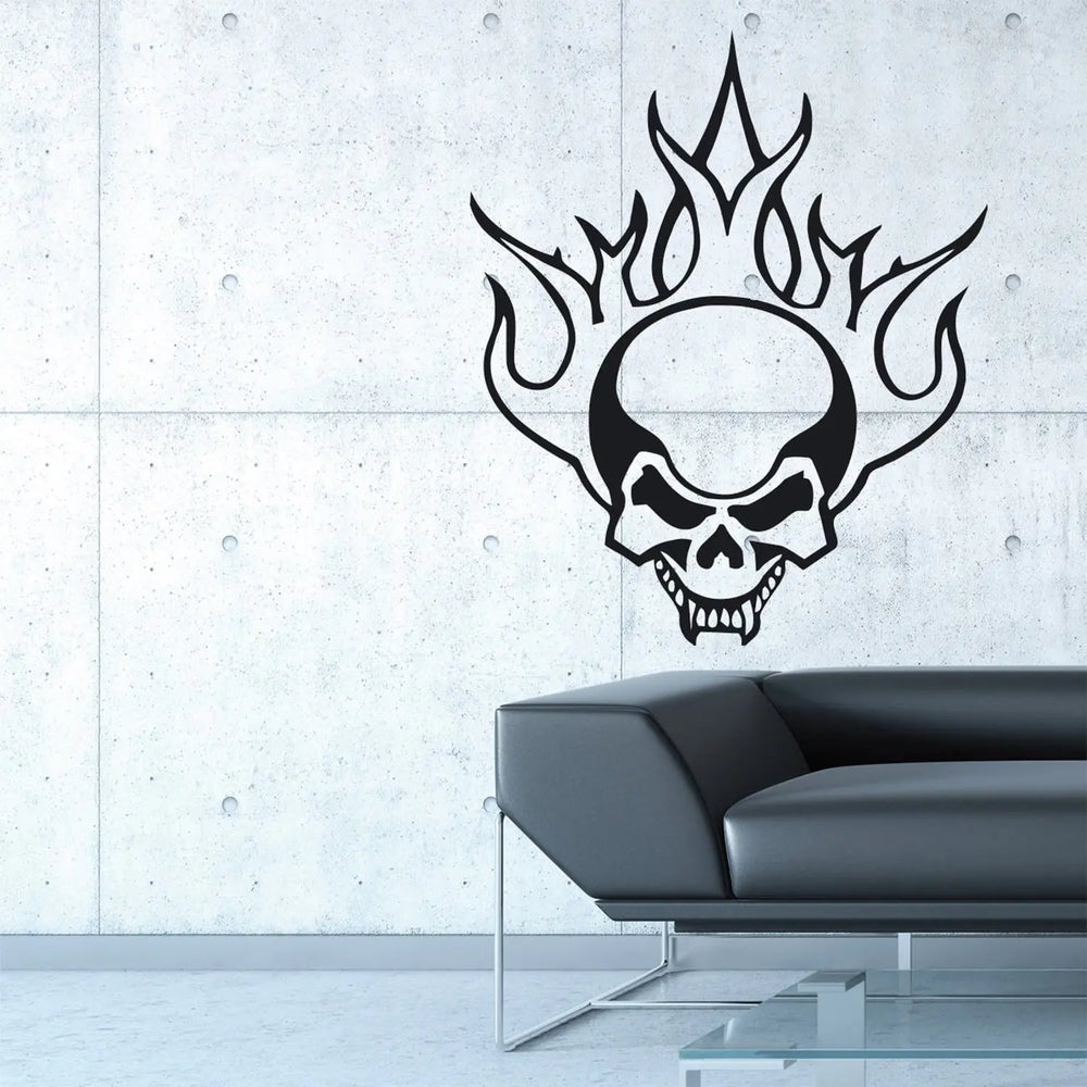 Wandtattoo | Tribal Vampire Skull | Vampir Schädel Sunnywall