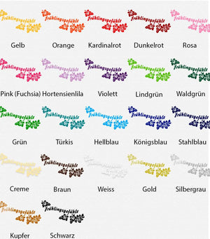 Wandtattoos Frühlingsgefühle Hibiskus Schriftzug Aufkleber Sunnywall
