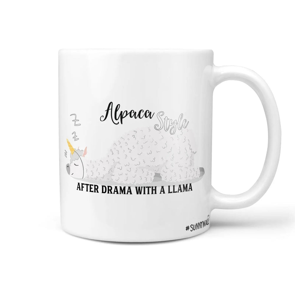 Alpaka Tasse After Drama with a Llama - Sunnywall - Individualität trifft Design