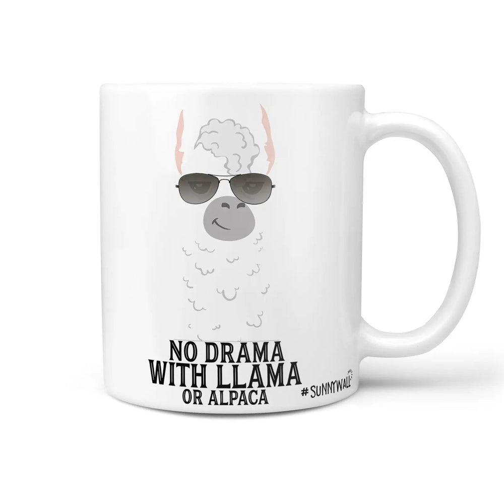 Alpaka Tasse No Drama with Llama or Alpaca - Sunnywall - Individualität trifft Design