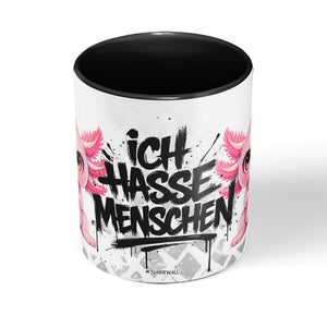 Axolotl Tasse „Ich hasse Menschen“ – Lustige Kaffeetasse - Sunnywall - Individualität trifft Design