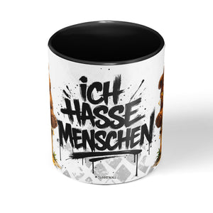 Bär Tasse „Ich hasse Menschen“ – Lustige Kaffeetasse - Sunnywall - Individualität trifft Design