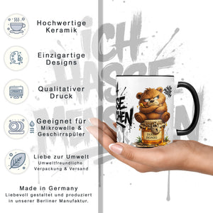Bär Tasse „Ich hasse Menschen“ – Lustige Kaffeetasse - Sunnywall - Individualität trifft Design